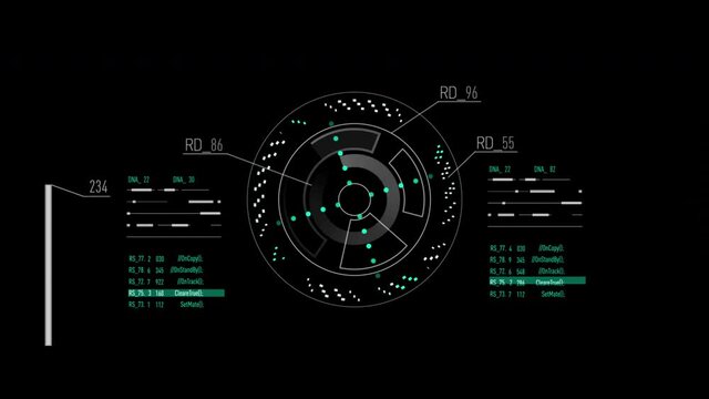 GUI interface templates for web site. Virtual elements on black background