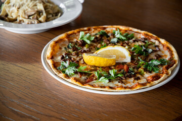 Delicious and freshly baked italian pizza