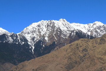 Amazing Snow Covered peak of the Auli in mountains ,India