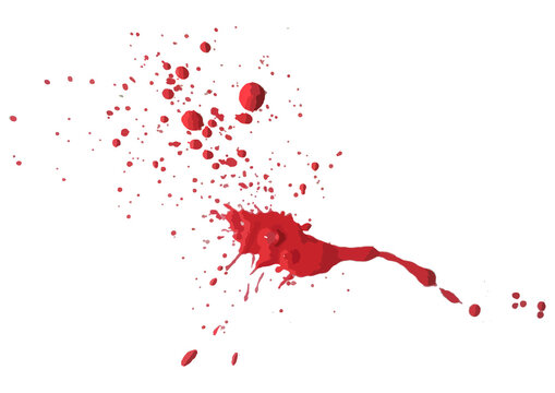 Vector red ink bloody volume splash, blots Grunge textured elements for design, background in the shape of blood