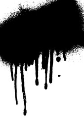 Vector black and white ink splash, blot and brush stroke Grunge textured element for design background.