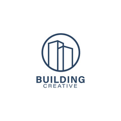 Building logo template design vector icon illustration