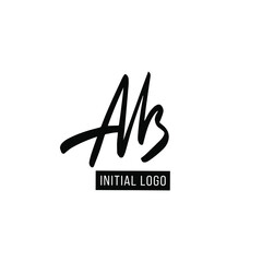 AB Letter logo Design Template Vector. Modern letters A B, A&B Alphabet icon.