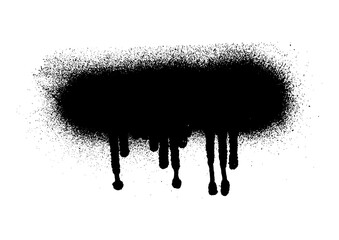 Vector black and white ink splash, blot and brush stroke Grunge textured element for design background.