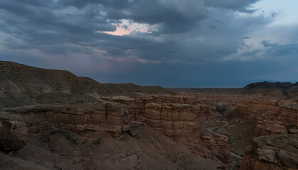 Fototapeta na wymiar Charyn Canyon Thunder Valley Kazakhstan