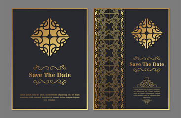 Luxury invitation template with abstract ornaments