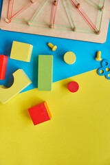 School supplies, stationery space for caption. Back to school concept. School, education and learning concept. creativity for kids. Top view colorful background. Flat lay