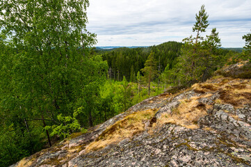 View from the mount Hiidenvuori in Karelia