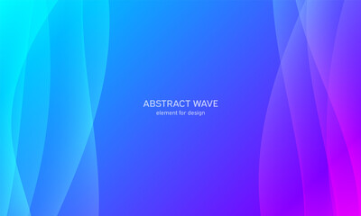 Abstract wave element for design. Blue. Digital frequency track equalizer. Stylized line art background. Colorful shiny wave with lines created using blend tool. Curved wavy line, smooth stripe Vector
