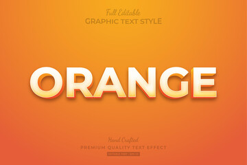 Orange Editable Custom Text Style Effect Premium