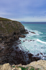 rocky beach in the basque country