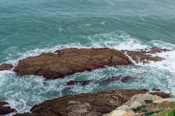 rocky beach in the basque country