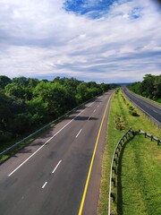 Beautiful highway with clear sky