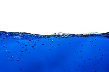 blue water wave and bubble