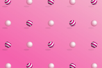 circle element realistic 3d pink pastel candy color romantic with shadow effect wallpaper background template design vector graphic
