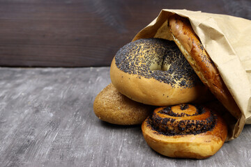Bakery product in a paper bag