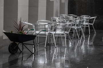 Rainy aluminium chairs