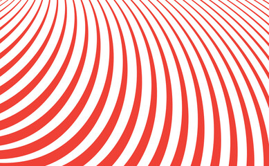 red and white curve line effect texture stripe background template cover vector design