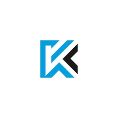 abstract initial letter K logo design template