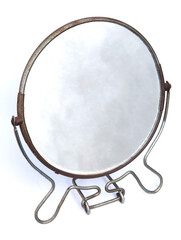 Fototapeta premium old mirror isolated on white