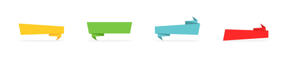 Banners. Ribbons. Labels. Vector ribbon banners, isolated. Posters. Vector illustration