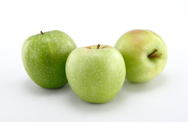 green apples isolated on white