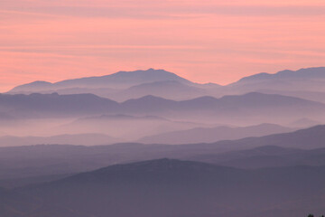 Coucher de soleil au Col de l'Ouillat