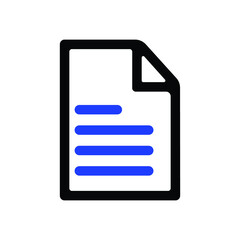 Document icon outline and linear vector
