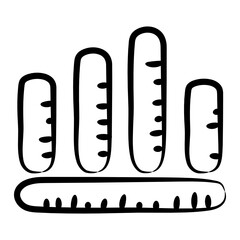 
Frequency chart vector, trendy icon of column graph 
