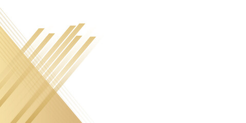Abstract geometric shape white-gold background on white background