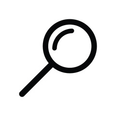 Magnifying glass or search icon flat vector graphic on isolated background
