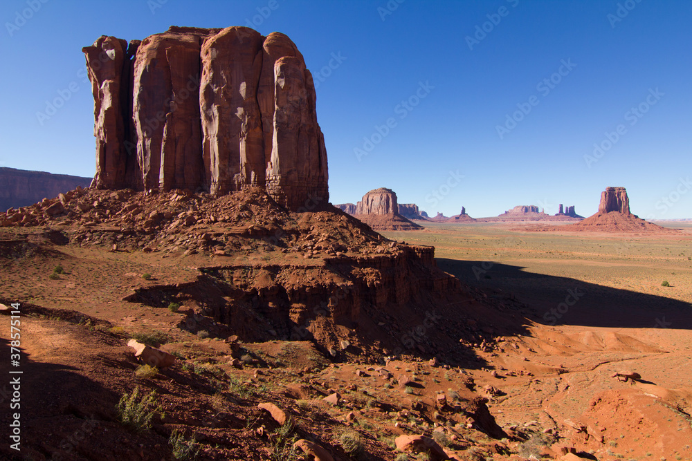 Poster the rocks formations of monument valley, utah, usa