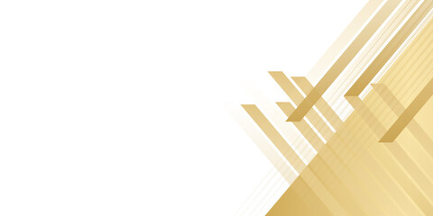 Abstract geometric shape white-gold background on white background