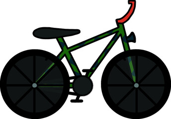 colorful hand drawn vector bicycle