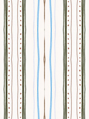 Blue Ethnic Pattern. Vintage Ikat Ornament. Boho 