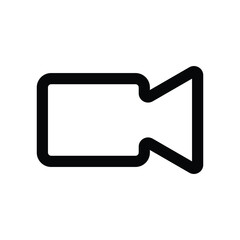 Video camera thin line icon vector
