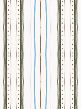 Blue Ethnic Pattern. Vintage Ikat Ornament. Boho © Yasna