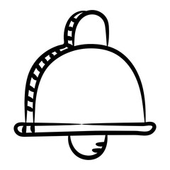 
Notification bell icon in modern line style 
