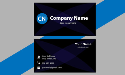 Black Business Card And Visiting Card Template
