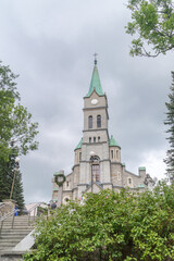 Fototapeta na wymiar Catholic Sanctuary of the Holy Family on Krupowki street.