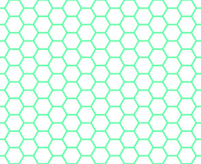 White honeycomb mosaic. Seamless vector illustration. 