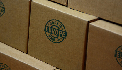 Made in Europe EU stamp and stamping