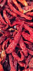Dried red chili peppers