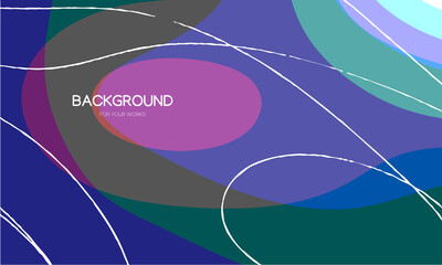 Abstract background with flat colors and lines. For use in all types of design work. Vector illustration.