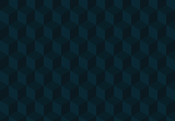 Indigo background with 3d squares. Seamless vector Illustration. Geometric design for web, print for wrapping, fabric, poster, etc. 