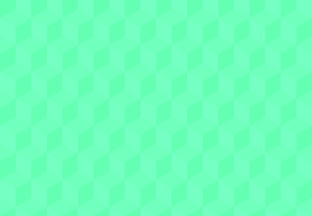 Turquoise background with 3d squares. Seamless vector Illustration. Geometric design for web, print for wrapping, fabric, poster, etc.