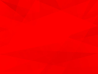 Red background. Polygonal vector illustration.