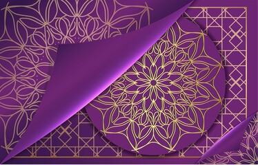 luxury mandala background for the invitation cover realistic, 3d