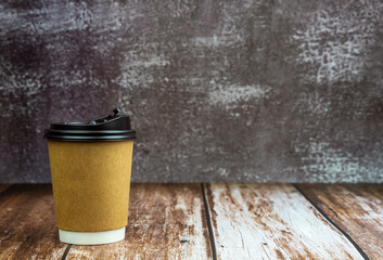 Coffee cup paper with vintage background.