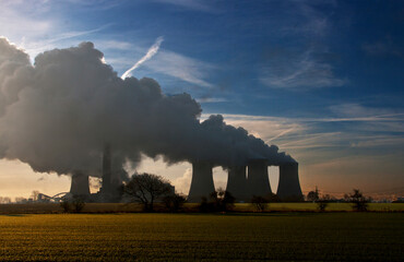 sunset cooling towers pollution